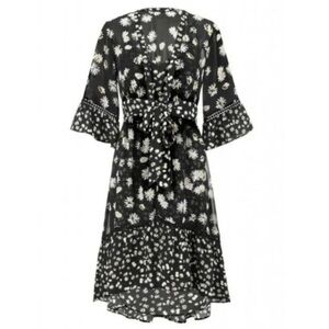 Cabi daisy slip dress & wrap kimono 2 piece set XL 5816